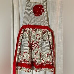 Vintage, Red and White Patterned Apron